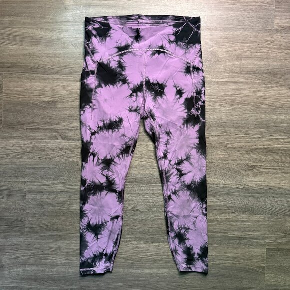 Lululemon Women's Power Thru High-Rise Tight 25" - Black/Purple - Picture 3 of 10